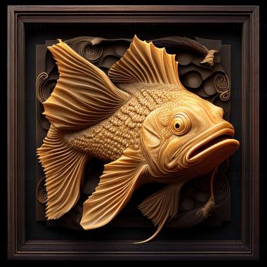 3D model Star ancistrus fish (STL)